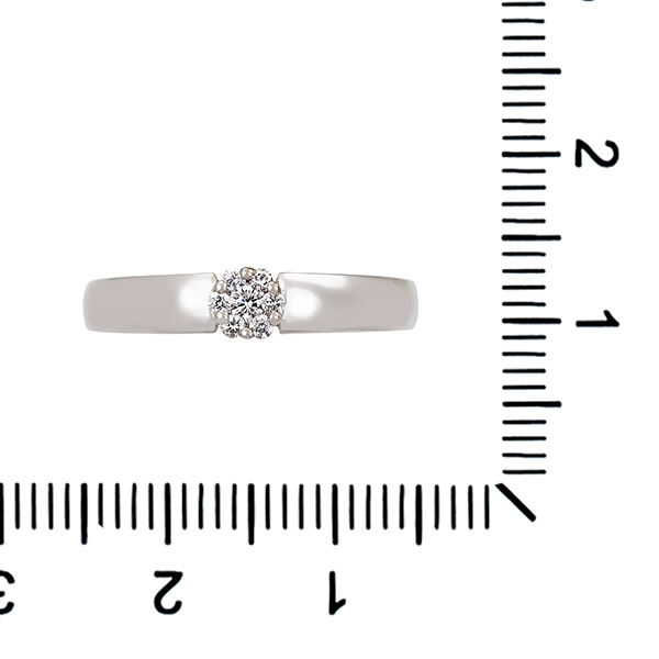 Diamantring, 14K, Weißgold, Brillanten