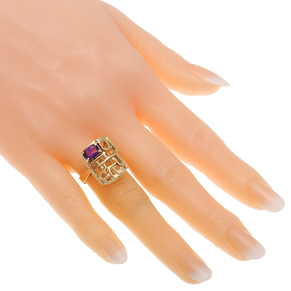 Ring, 14K, Gelbgold, 1 Amethyst