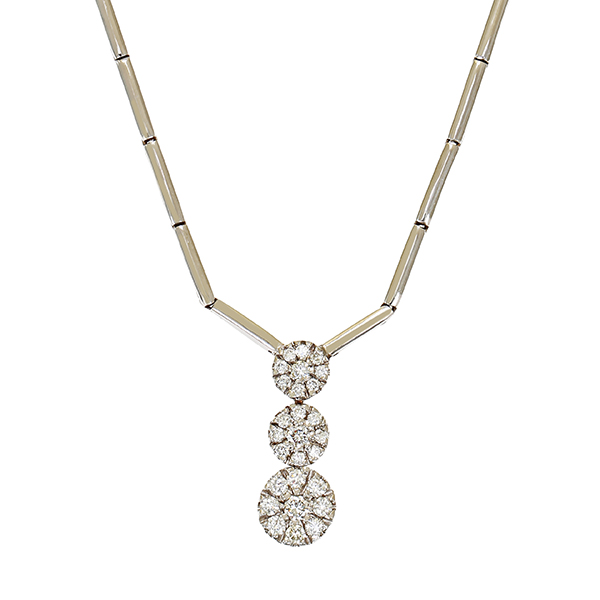 Collier, 18K, Weißgold, Brillanten 0,32 ct