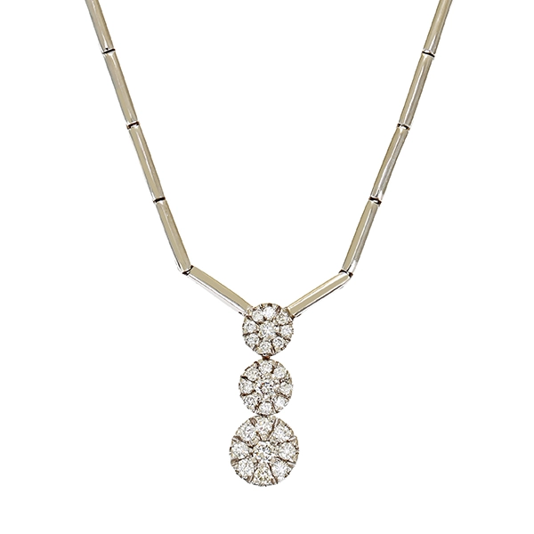 Collier, 18K, Weißgold, Brillanten 0,32 ct