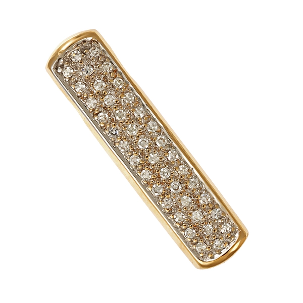 Anhänger, 14K, Gelb-/Weißgold, Diamanten