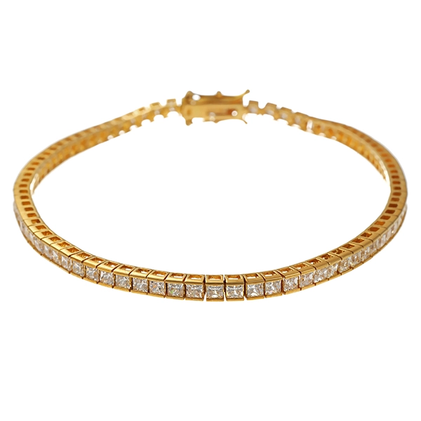Armband, 18K, Gelbgold, Zirkonia