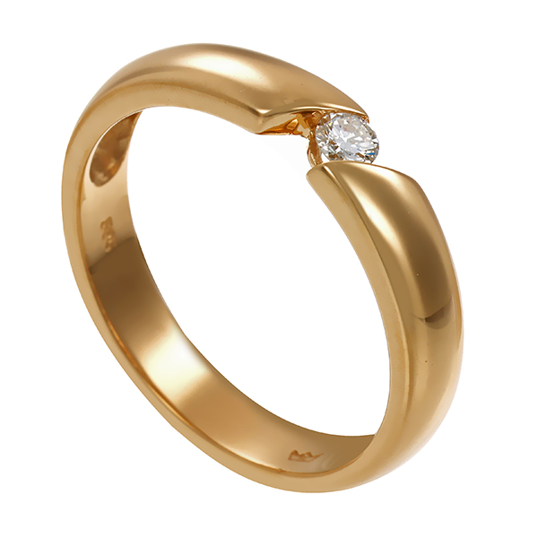 Ring, 14K, Gelbgold, Brillant, U56