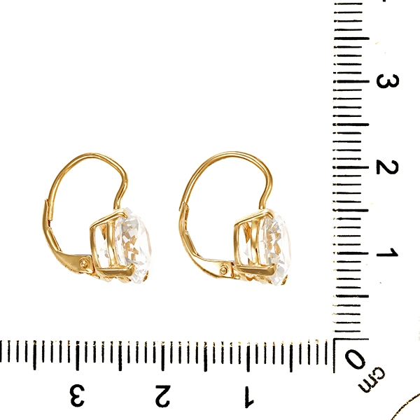 Ohrhänger, 14K, Gelbgold, Zirkonia