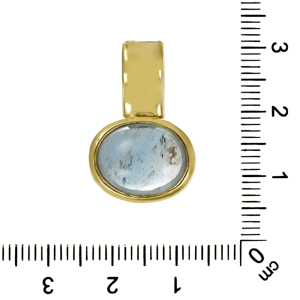 Anhänger, 14K, Gelbgold, Saphir