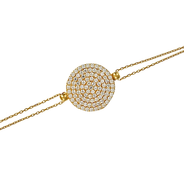 Armband, 14K, Gelbgold, Zirkonia