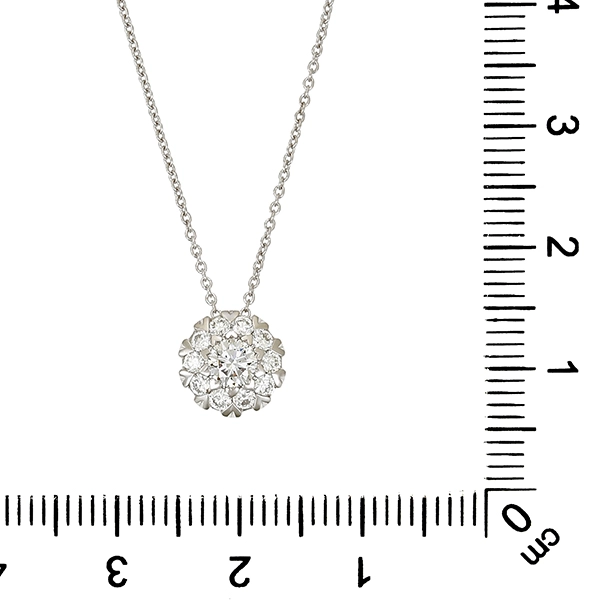 Collier, 18K, Weißgold, Brillanten 0,50 ct