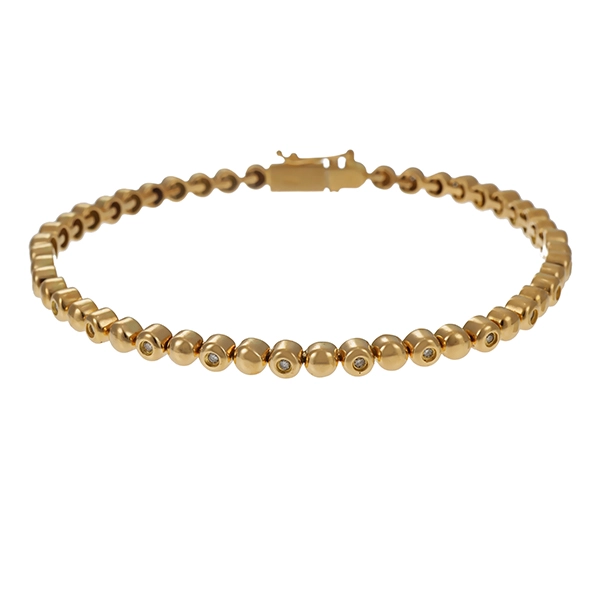 Armband, 18K, Gelbgold, Tennis-