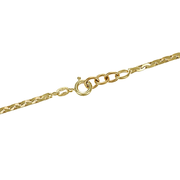 Collier, 14K, Gelbgold, Diamanten