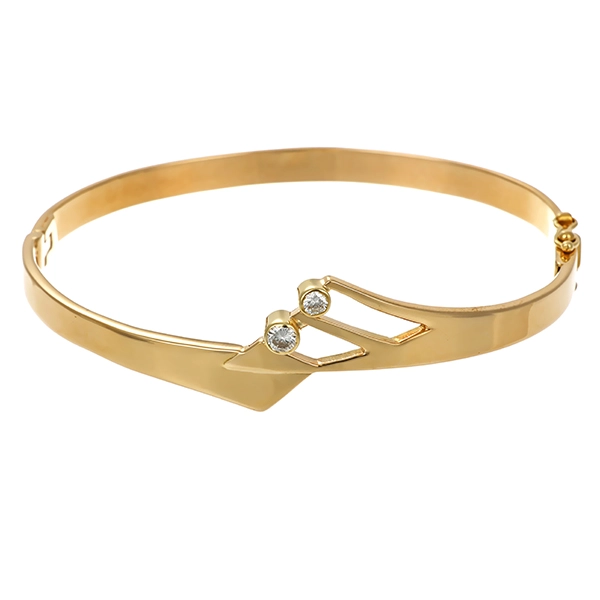 Armreif, 14K, Gelbgold, Brillanten