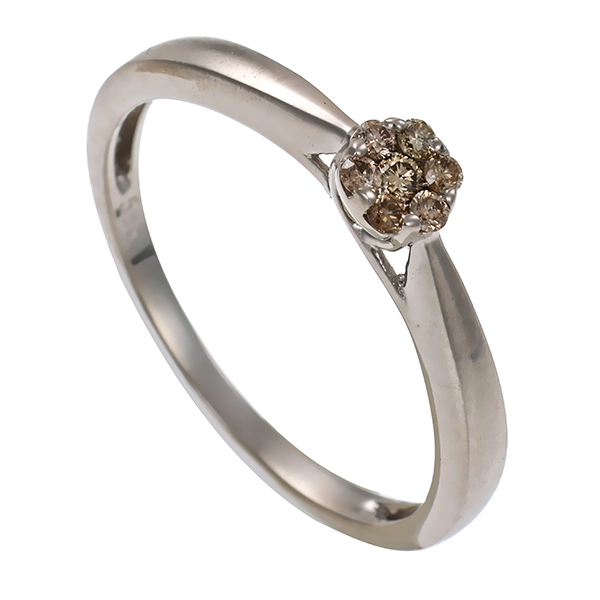 Brillantring, 14K, Weißgold