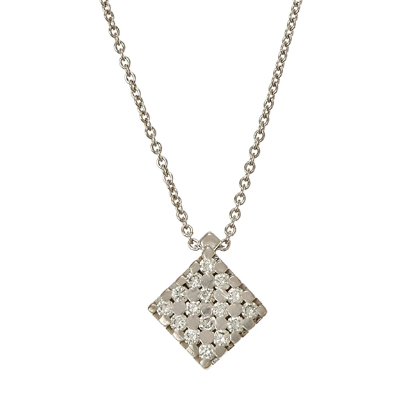 Collier, 18K, Weißgold, Brillanten