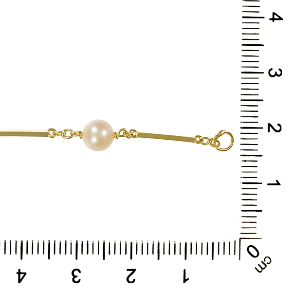 Armband, 14K, Gelbgold, Perlen