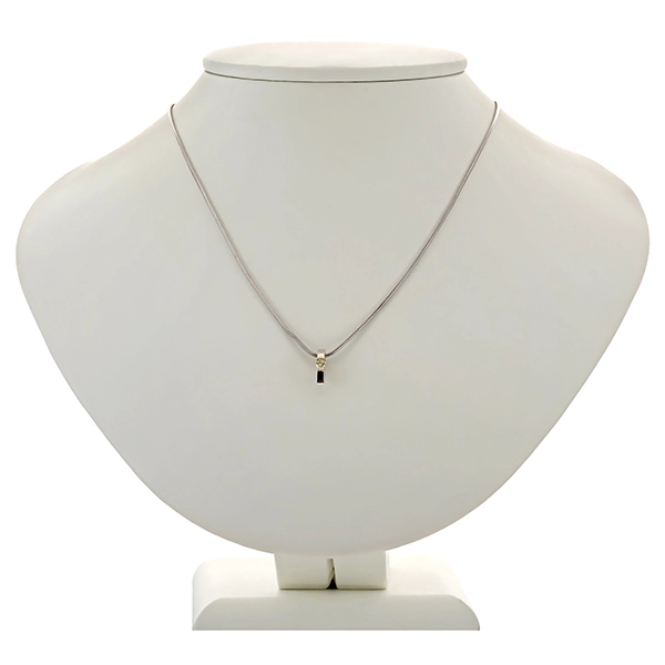 Collier, 18K, Weißgold, Brillant, Schlange-