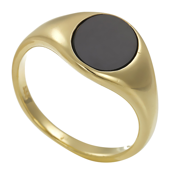 Ring, 8K, Gelbgold, Onyx