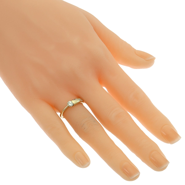 Diamantring, 14K, Gelbgold, Brillanten