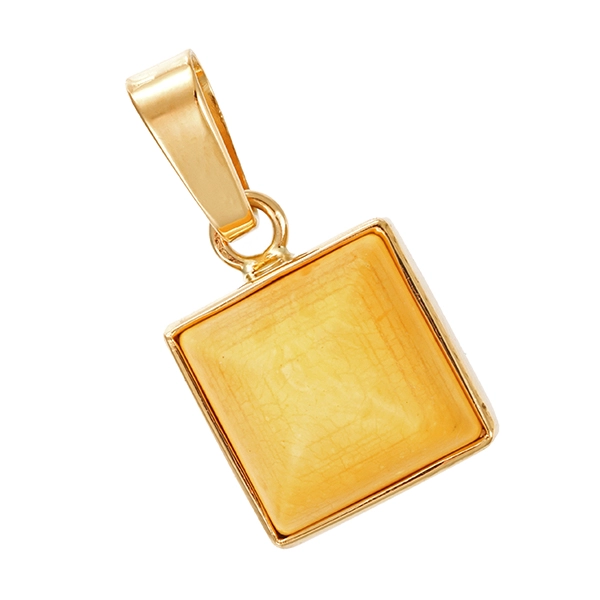 Anhänger, 14K, Gelbgold, Bernstein