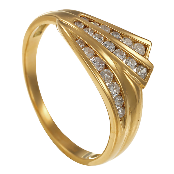 Ring, 18K, Gelbgold, Brillanten