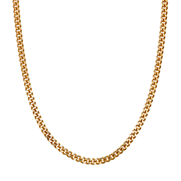 Kette, 8K, Gelbgold, Flachpanzer-
