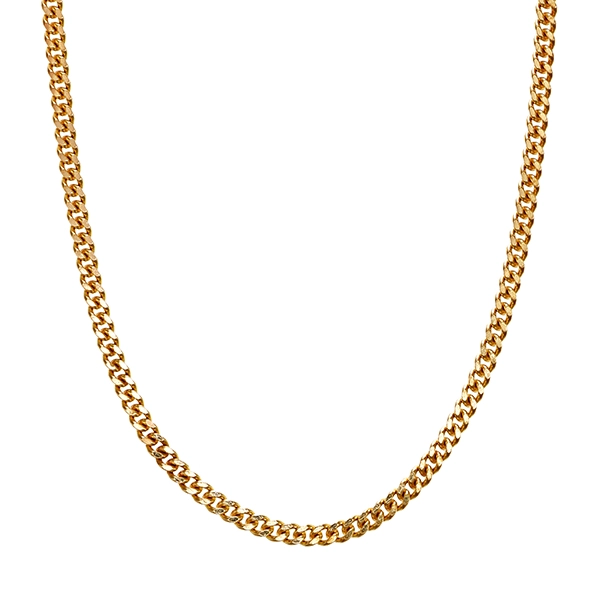Kette, 8K, Gelbgold, Flachpanzer-