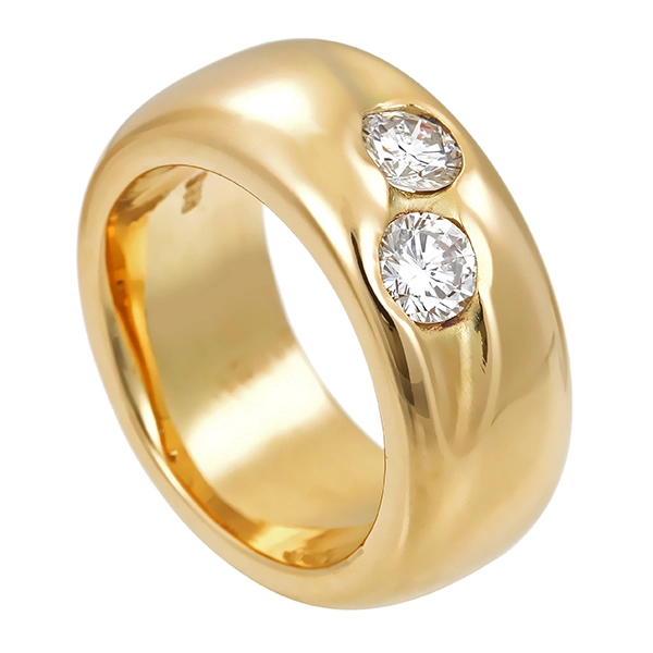 Diamantring, 14K, Gelbgold, Brillanten