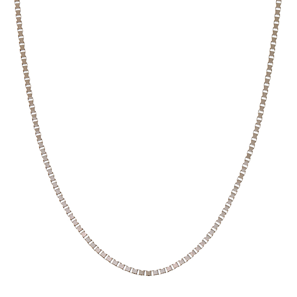 Collierkette, 18K, Weißgold, Venezianer-