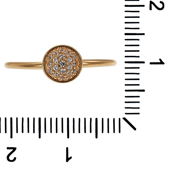 Ring, 14K, Gelbgold, Zirkonia