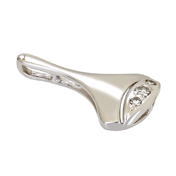 Anhänger, 14K, Weißgold, Diamanten