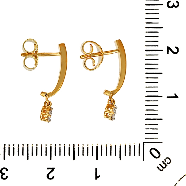 Steckhänger, 9K, Gelbgold, Brillanten