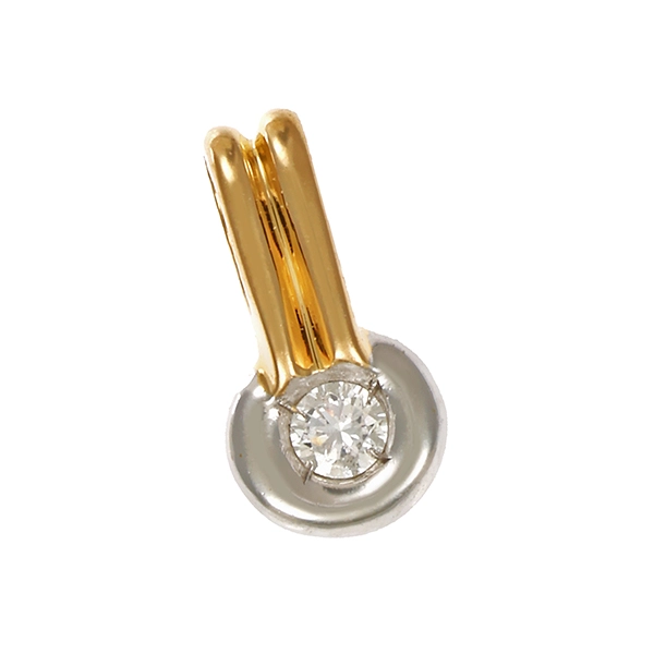 Anhänger, 14K, Gelb-/Weißgold, Brillant