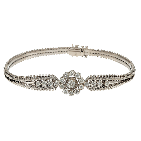 Armband, 18K, Weißgold, Brillanten