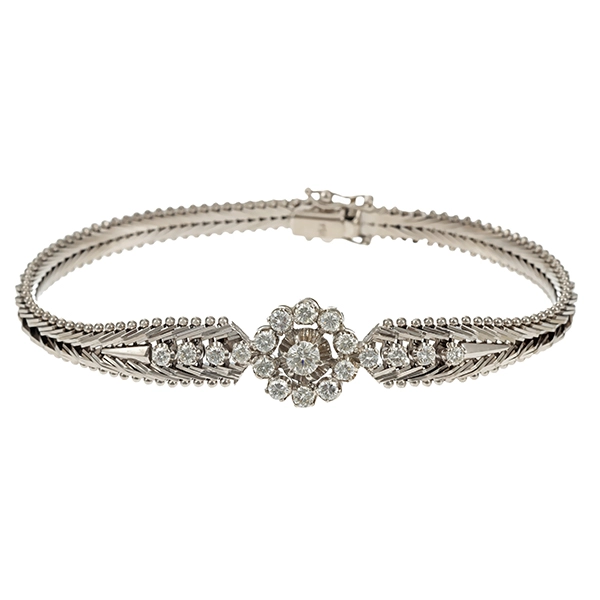 Armband, 18K, Weißgold, Brillanten