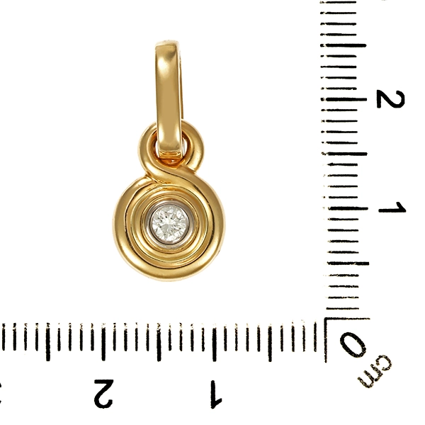 Anhänger, 14K, Gelb-/Weißgold, Brillant