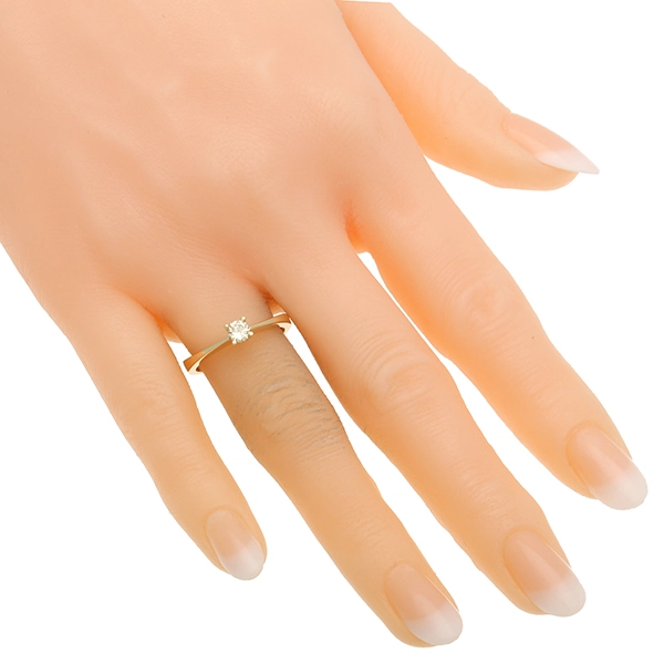 Diamantring, 14K, Gelbgold, Brillant 0,20 ct