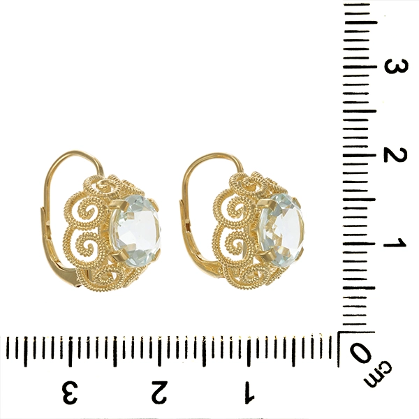 Ohrhänger, 14K, Gelbgold, Beryll