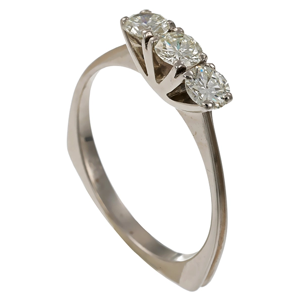 Diamantring, 18K, Weißgold, Brillanten 0,66 ct