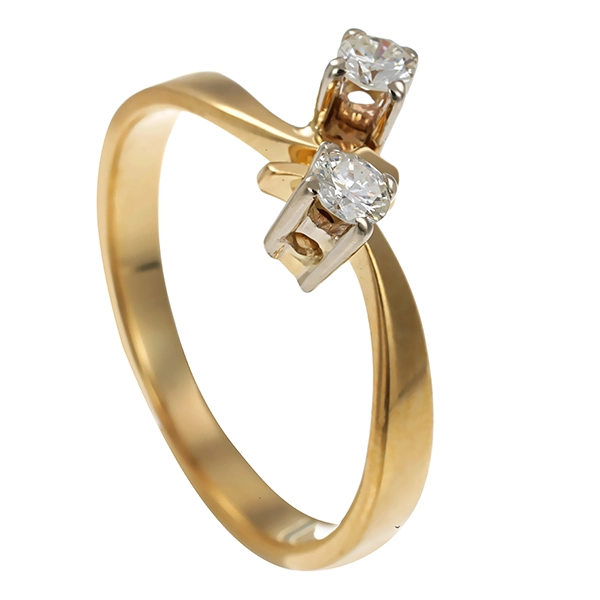 Ring, 18K, Gelbgold, Brillanten