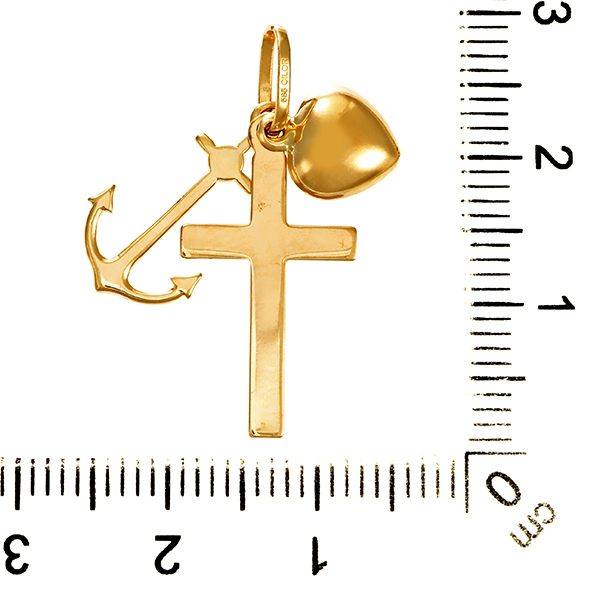 Anhänger, 14K, Gelbgold