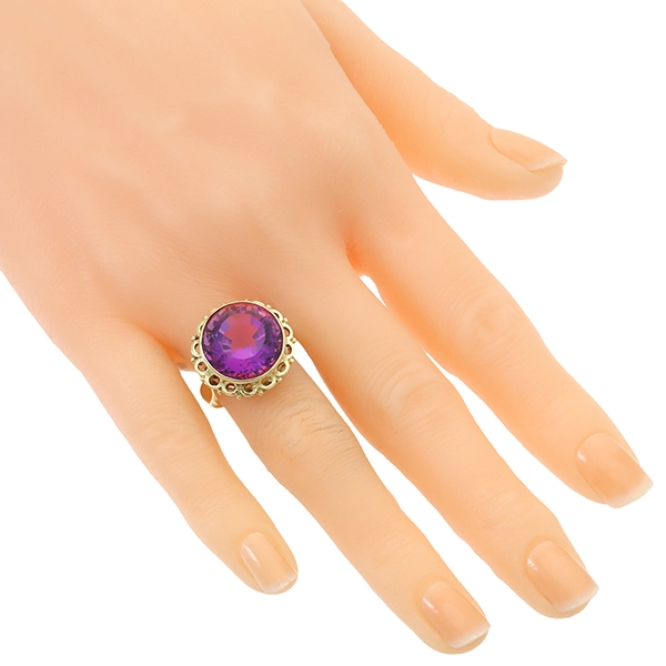 Ring, 14K, Gelbgold, Amethyst