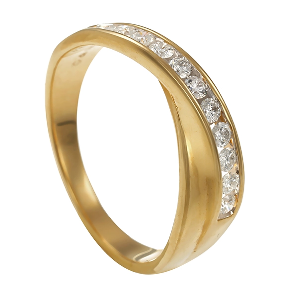 Diamantring, 14K, Gelbgold, Brillanten