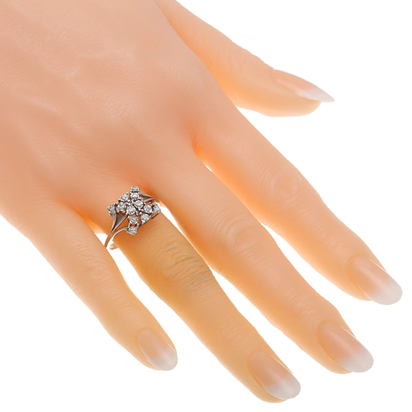 Diamantring, 14K, Weißgold, Diamanten
