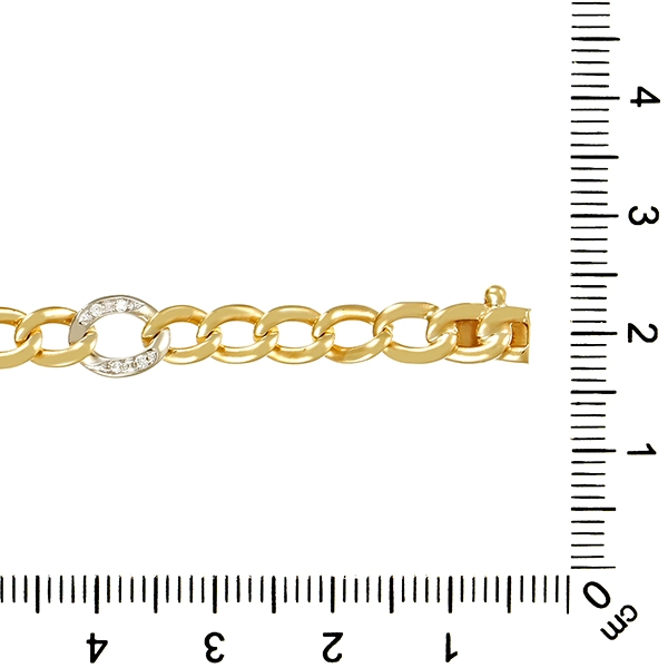 Armband, 14K, Gelb-/Weißgold, Brillanten