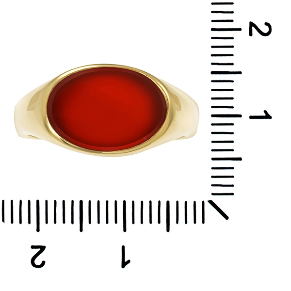 Ring, 18K, Gelbgold, Karneol