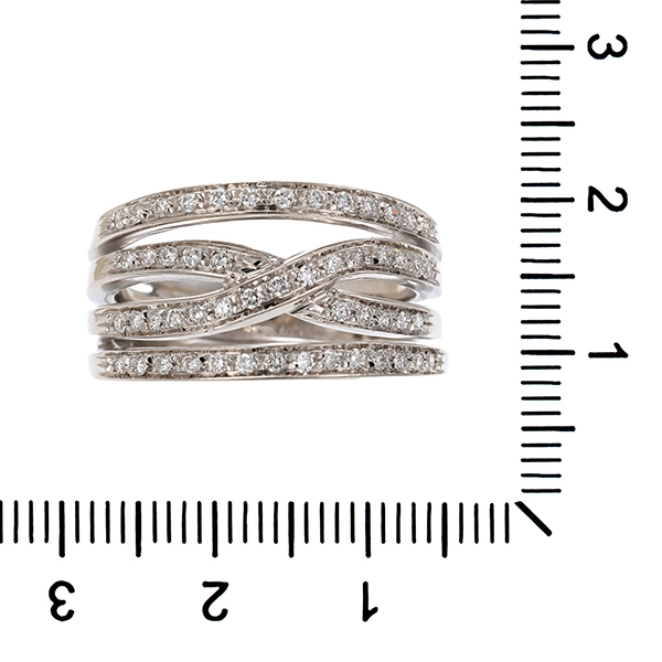 Diamantring, 18K, Weißgold, Brillanten 0,50 ct