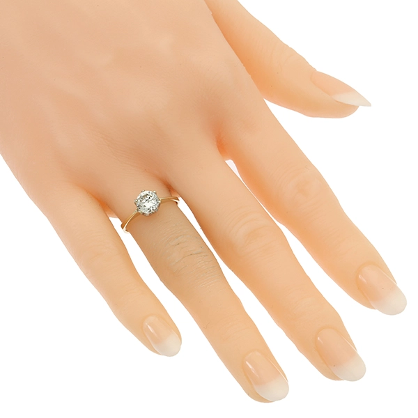 Ring, 14K, Gelb-/Weißgold, Zirkonia