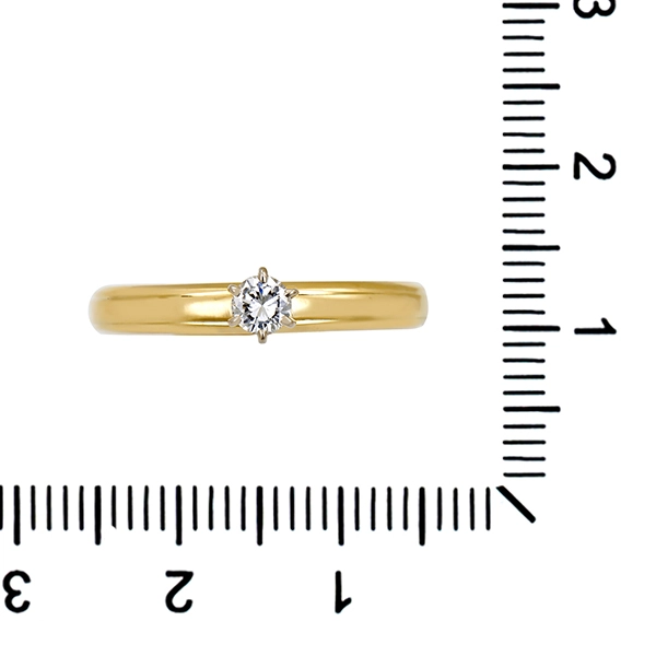 Diamantring, 14K, Gelb-/Weißgold, Brillant 0,15 ct