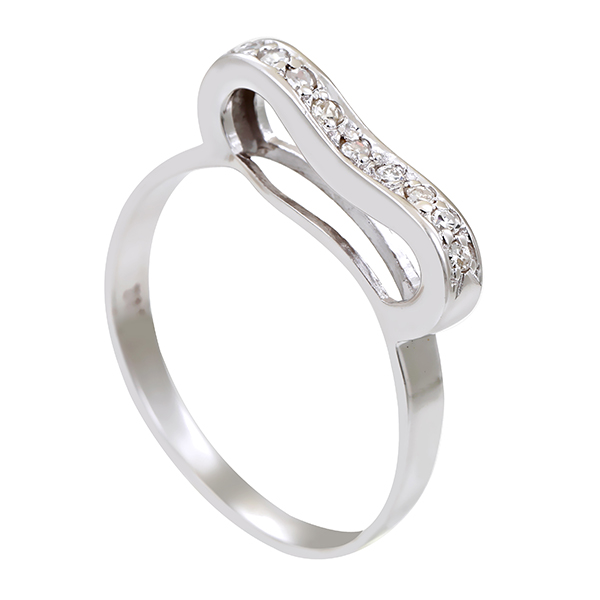 Diamantring, 14K, Weißgold, Diamanten