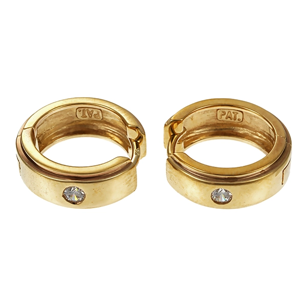 Creolen, 8K, Gelbgold, Zirkonia