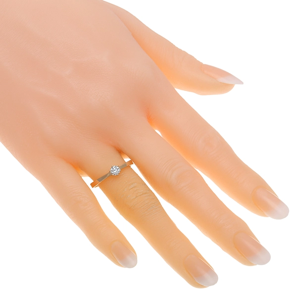 Diamantring, 18K, Rotgold, Brillant 0,25 ct
