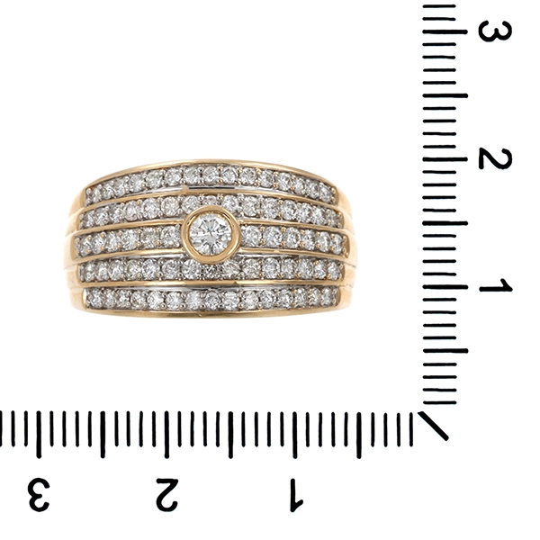 Ring, 14K, Gelbgold, Brillant